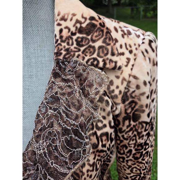 Nancy Bolen Pink Leopard Lace Jacket – Mobwife Glam Western Diva S - Picture 12 of 15